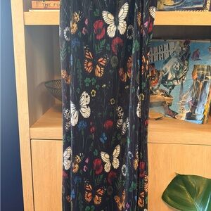 Dressed in LALA Black Maxi Dress with Colorful Butterfly Print